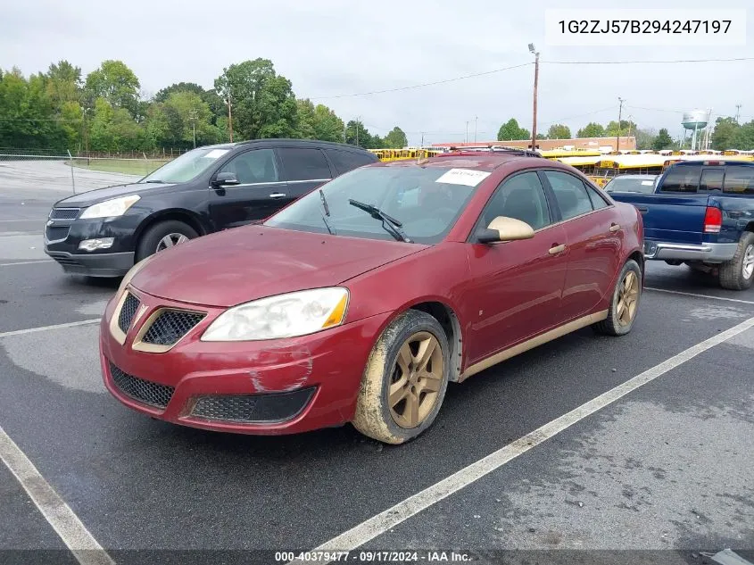 2009 Pontiac G6 New Se VIN: 1G2ZJ57B294247197 Lot: 40379477