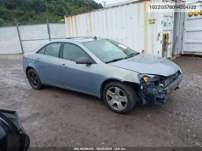 2009 Pontiac G6 VIN: 1G2ZG57B094204122 Lot: 40398353