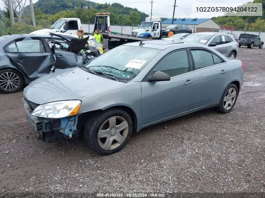 2009 Pontiac G6 VIN: 1G2ZG57B094204122 Lot: 40398353