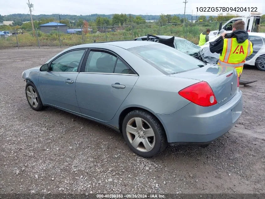 2009 Pontiac G6 VIN: 1G2ZG57B094204122 Lot: 40398353