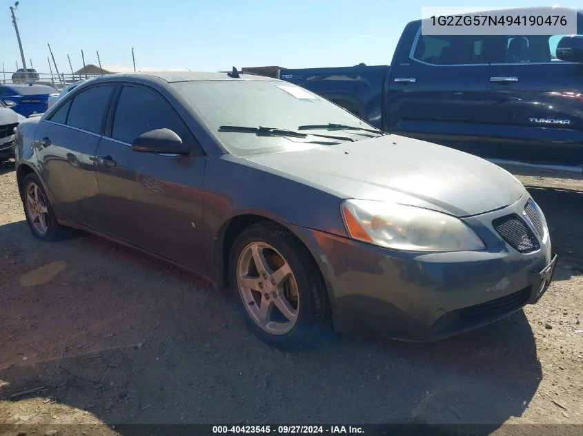 2009 Pontiac G6 VIN: 1G2ZG57N494190476 Lot: 40423545