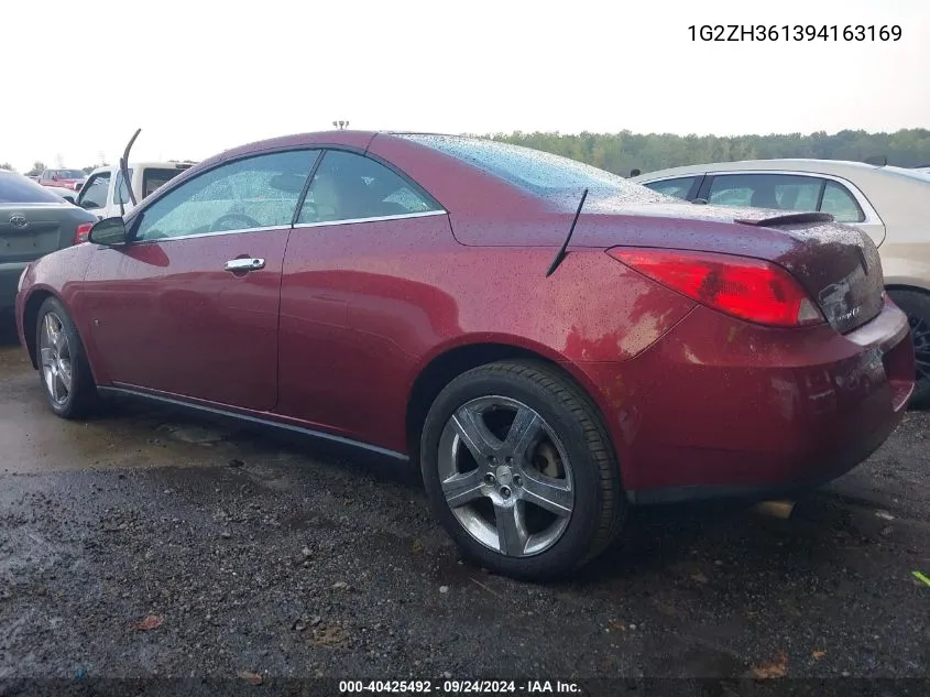 2009 Pontiac G6 Gt VIN: 1G2ZH361394163169 Lot: 40425492