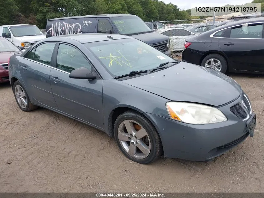 2009 Pontiac G6 Gt VIN: 1G2ZH57N194218795 Lot: 40443201