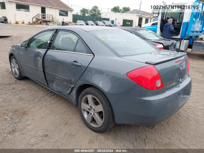 2009 Pontiac G6 Gt VIN: 1G2ZH57N194218795 Lot: 40443201