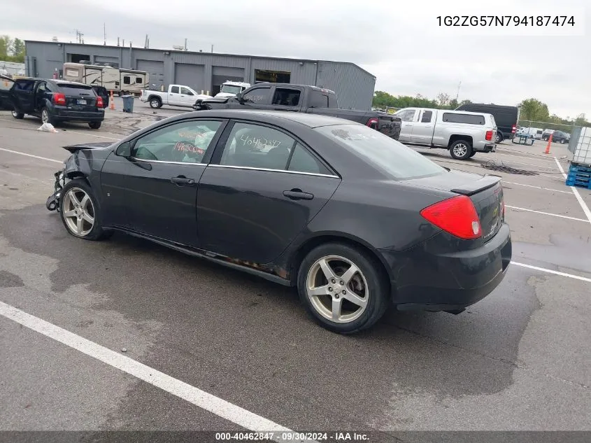 2009 Pontiac G6 VIN: 1G2ZG57N794187474 Lot: 40462847