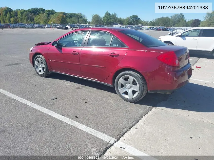 2009 Pontiac G6 VIN: 1G2ZG57B894201338 Lot: 40465502