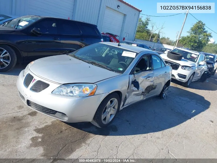 2009 Pontiac G6 VIN: 1G2ZG57BX94156838 Lot: 40492878