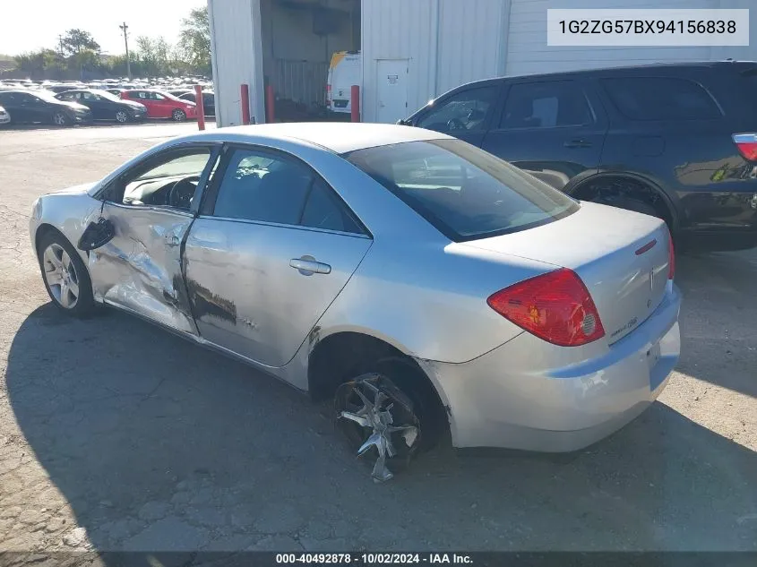 2009 Pontiac G6 VIN: 1G2ZG57BX94156838 Lot: 40492878