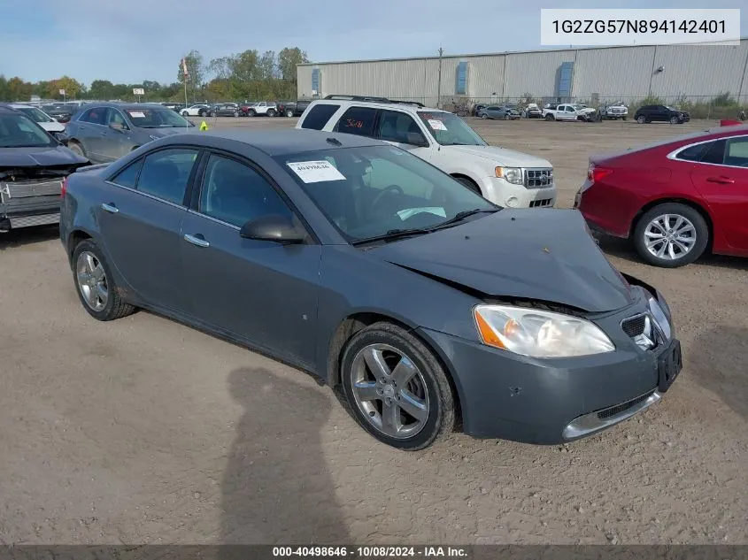 2009 Pontiac G6 VIN: 1G2ZG57N894142401 Lot: 40498646