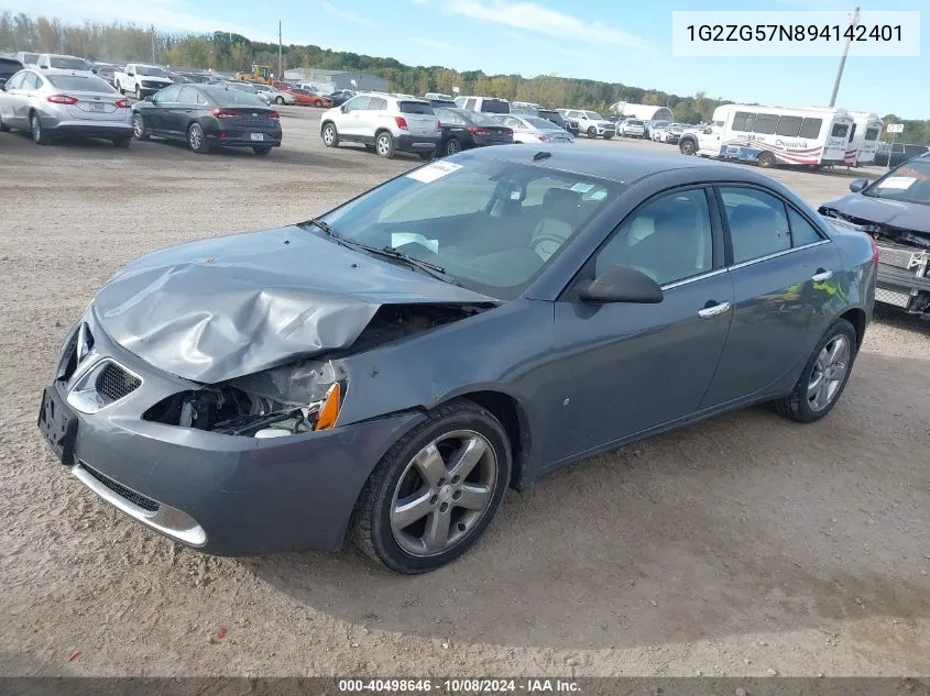 2009 Pontiac G6 VIN: 1G2ZG57N894142401 Lot: 40498646