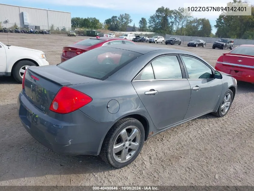 2009 Pontiac G6 VIN: 1G2ZG57N894142401 Lot: 40498646