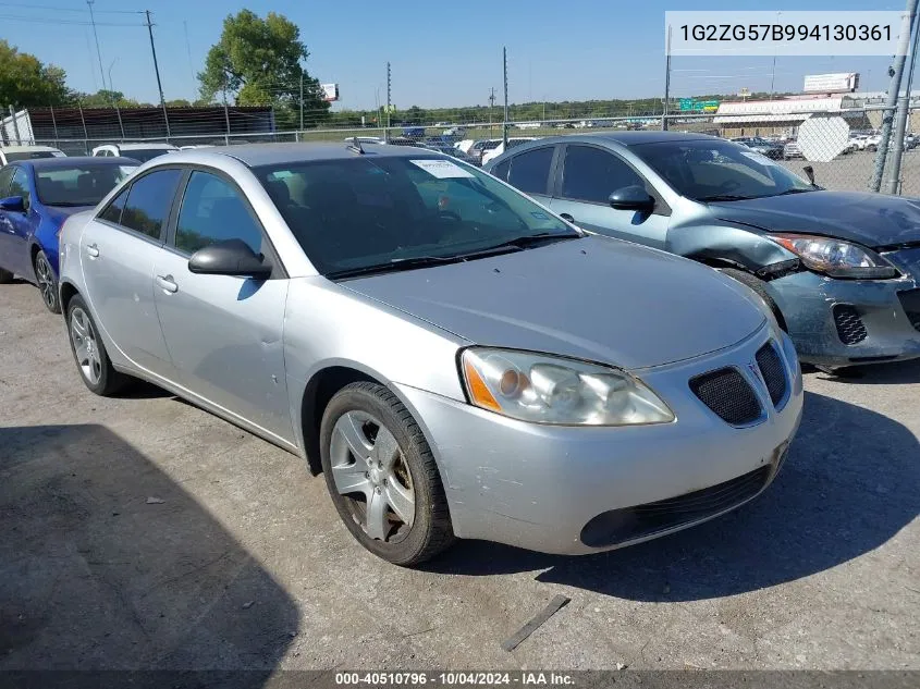 2009 Pontiac G6 VIN: 1G2ZG57B994130361 Lot: 40510796