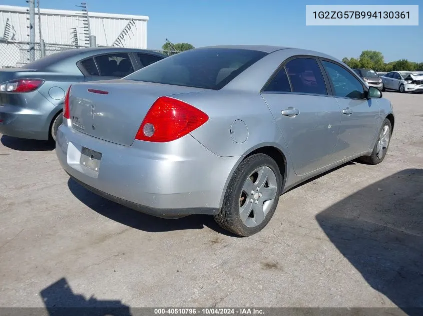 2009 Pontiac G6 VIN: 1G2ZG57B994130361 Lot: 40510796