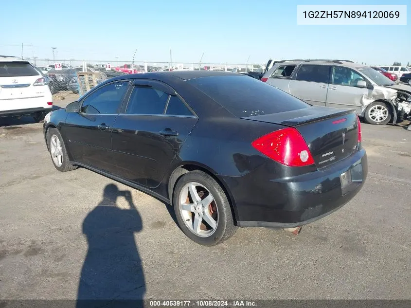 2009 Pontiac G6 Gt VIN: 1G2ZH57N894120069 Lot: 40539177