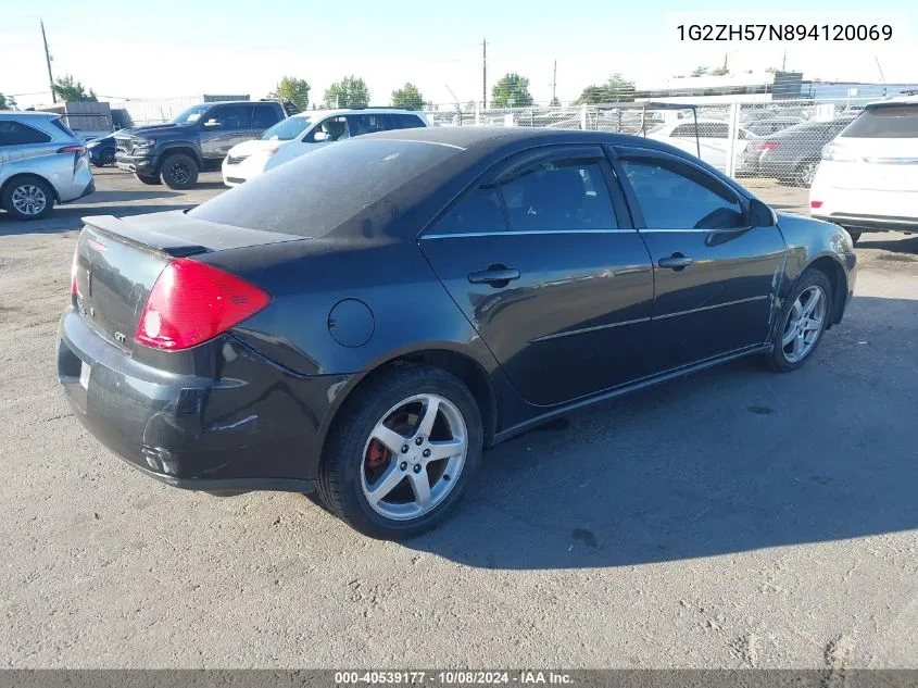 2009 Pontiac G6 Gt VIN: 1G2ZH57N894120069 Lot: 40539177