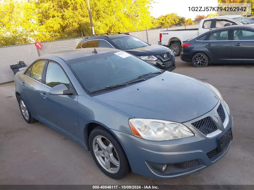 2009 Pontiac G6 New Se VIN: 1G2ZJ57K794262942 Lot: 40546117