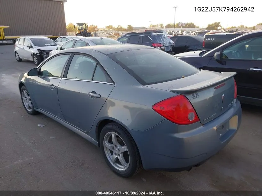 2009 Pontiac G6 New Se VIN: 1G2ZJ57K794262942 Lot: 40546117