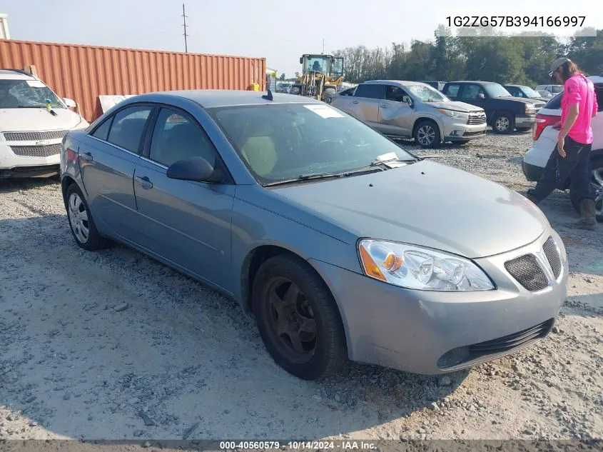 2009 Pontiac G6 VIN: 1G2ZG57B394166997 Lot: 40560579