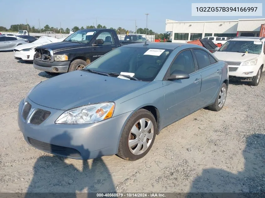 2009 Pontiac G6 VIN: 1G2ZG57B394166997 Lot: 40560579