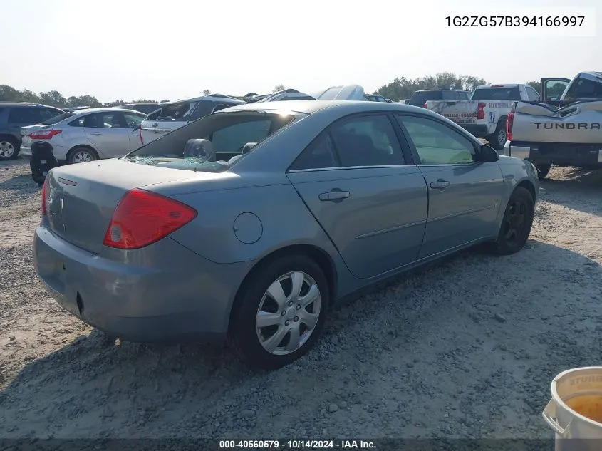 2009 Pontiac G6 VIN: 1G2ZG57B394166997 Lot: 40560579