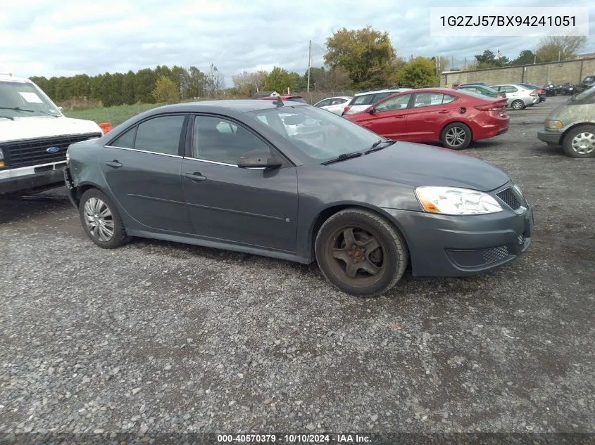 2009 Pontiac G6 New Se VIN: 1G2ZJ57BX94241051 Lot: 40570379