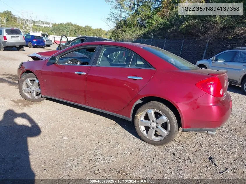 2009 Pontiac G6 VIN: 1G2ZG57N894137358 Lot: 40579925