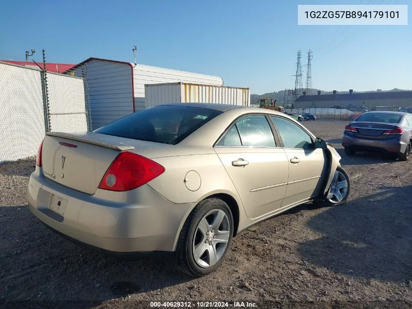 2009 Pontiac G6 VIN: 1G2ZG57B894179101 Lot: 40629312