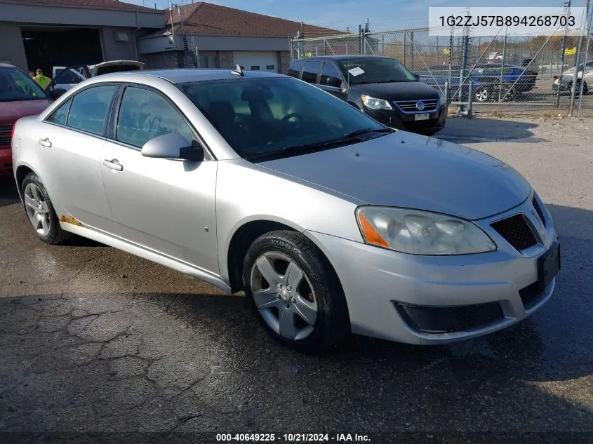 2009 Pontiac G6 New Value Leader VIN: 1G2ZJ57B894268703 Lot: 40649225