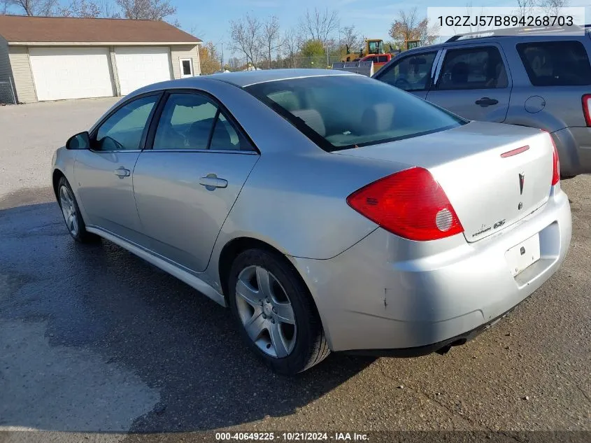 2009 Pontiac G6 New Value Leader VIN: 1G2ZJ57B894268703 Lot: 40649225