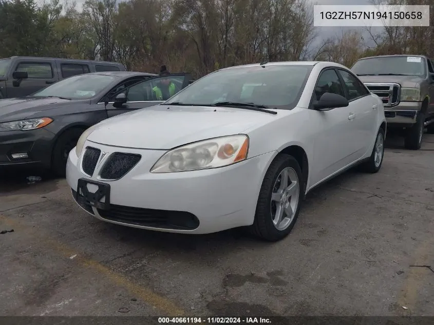 2009 Pontiac G6 Gt VIN: 1G2ZH57N194150658 Lot: 40661194