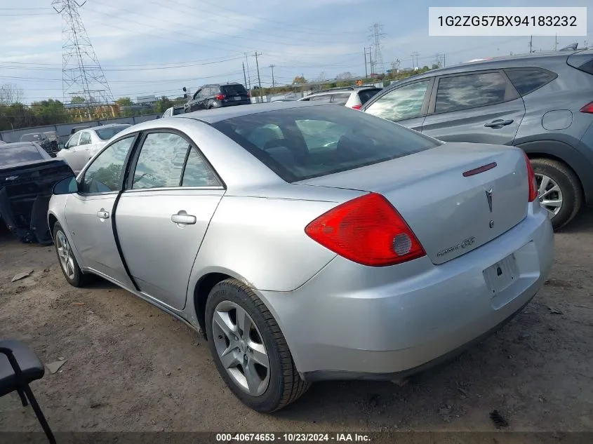 2009 Pontiac G6 VIN: 1G2ZG57BX94183232 Lot: 40674653