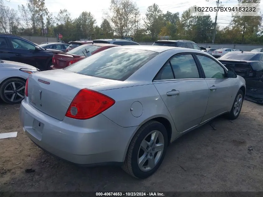 2009 Pontiac G6 VIN: 1G2ZG57BX94183232 Lot: 40674653