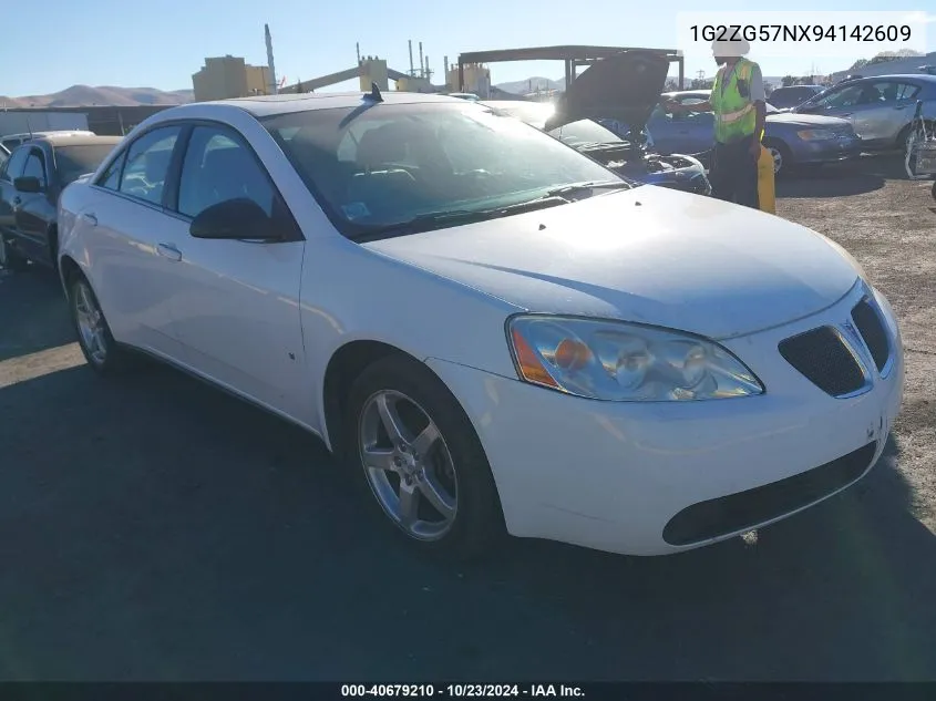 2009 Pontiac G6 VIN: 1G2ZG57NX94142609 Lot: 40679210