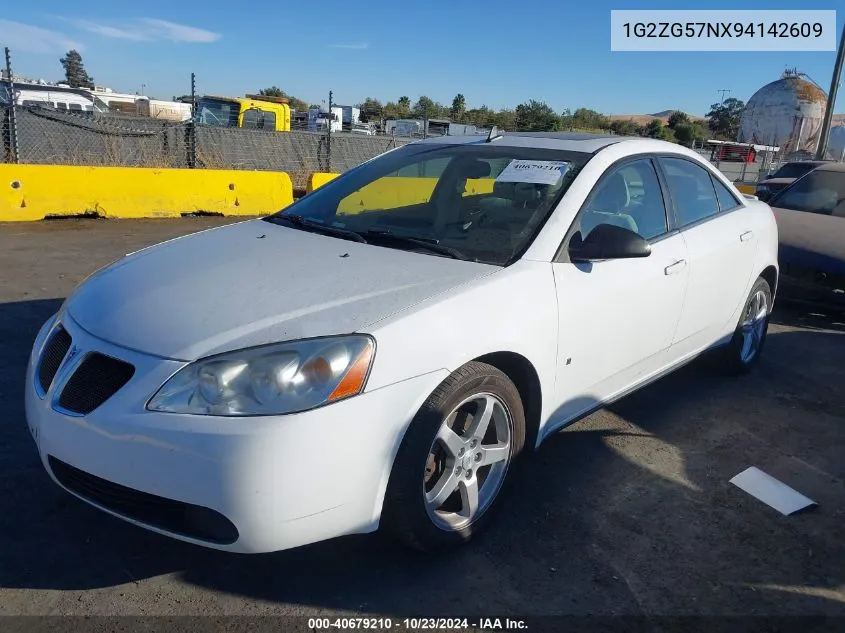 2009 Pontiac G6 VIN: 1G2ZG57NX94142609 Lot: 40679210