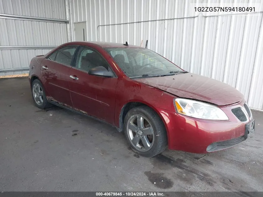 2009 Pontiac G6 VIN: 1G2ZG57N594180491 Lot: 40679845