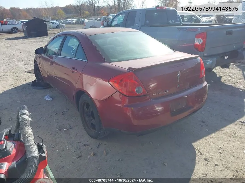 2009 Pontiac G6 VIN: 1G2ZG57B994143675 Lot: 40705744