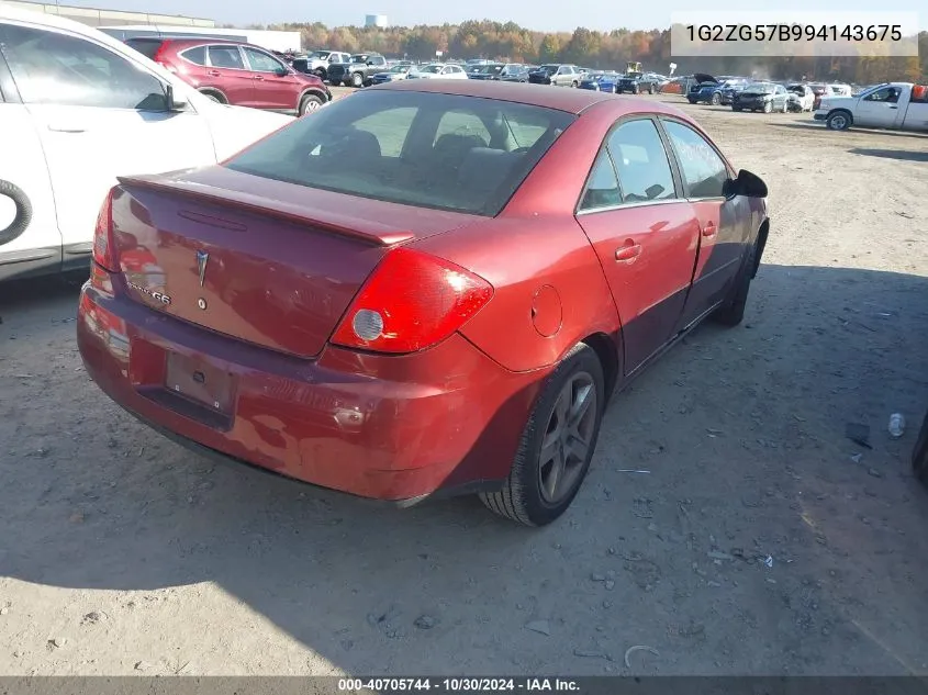 2009 Pontiac G6 VIN: 1G2ZG57B994143675 Lot: 40705744