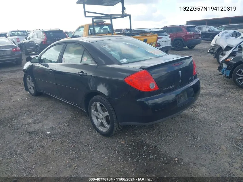 2009 Pontiac G6 VIN: 1G2ZG57N194120319 Lot: 40776784