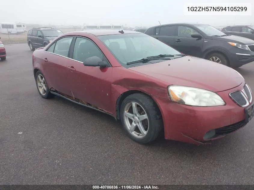 2009 Pontiac G6 Gt VIN: 1G2ZH57N594105299 Lot: 40786836