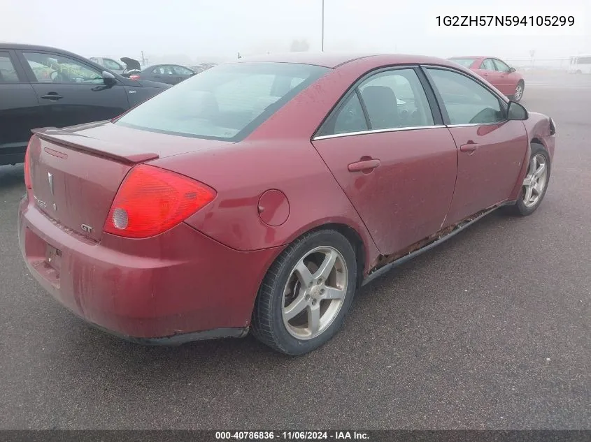 2009 Pontiac G6 Gt VIN: 1G2ZH57N594105299 Lot: 40786836