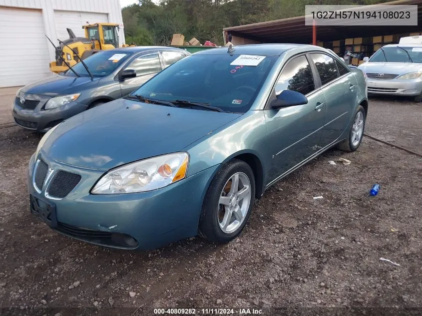 2009 Pontiac G6 Gt VIN: 1G2ZH57N194108023 Lot: 40809282