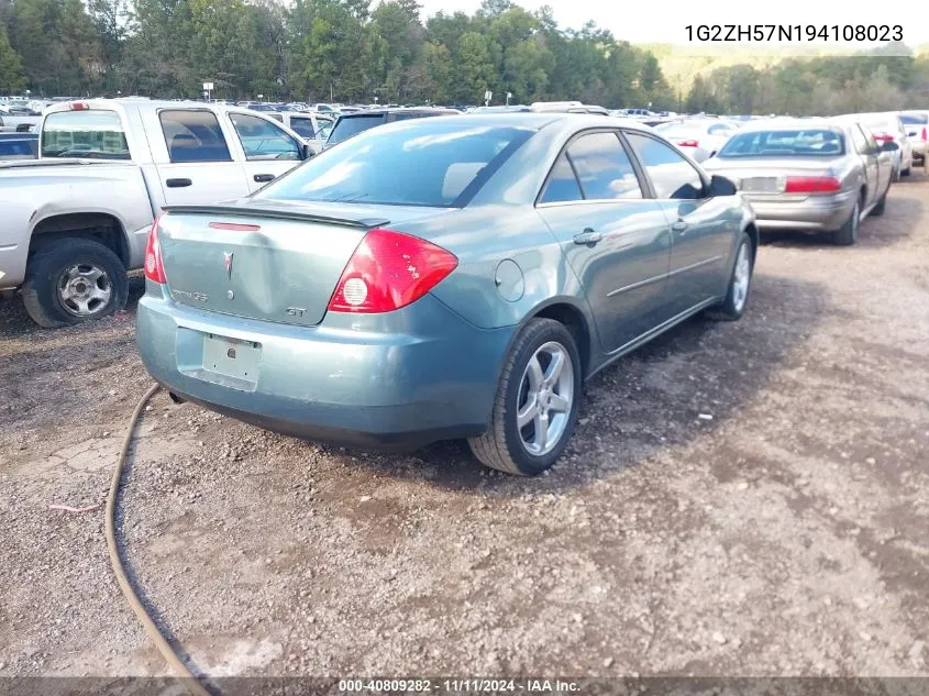 2009 Pontiac G6 Gt VIN: 1G2ZH57N194108023 Lot: 40809282