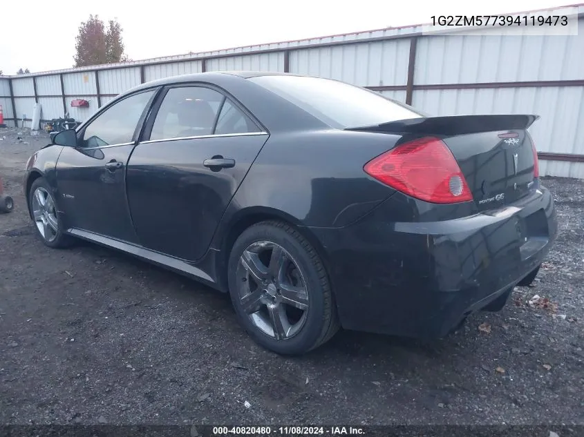 2009 Pontiac G6 Gxp VIN: 1G2ZM577394119473 Lot: 40820480