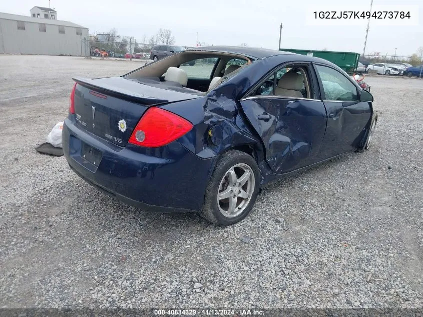 2009 Pontiac G6 New Se VIN: 1G2ZJ57K494273784 Lot: 40834329