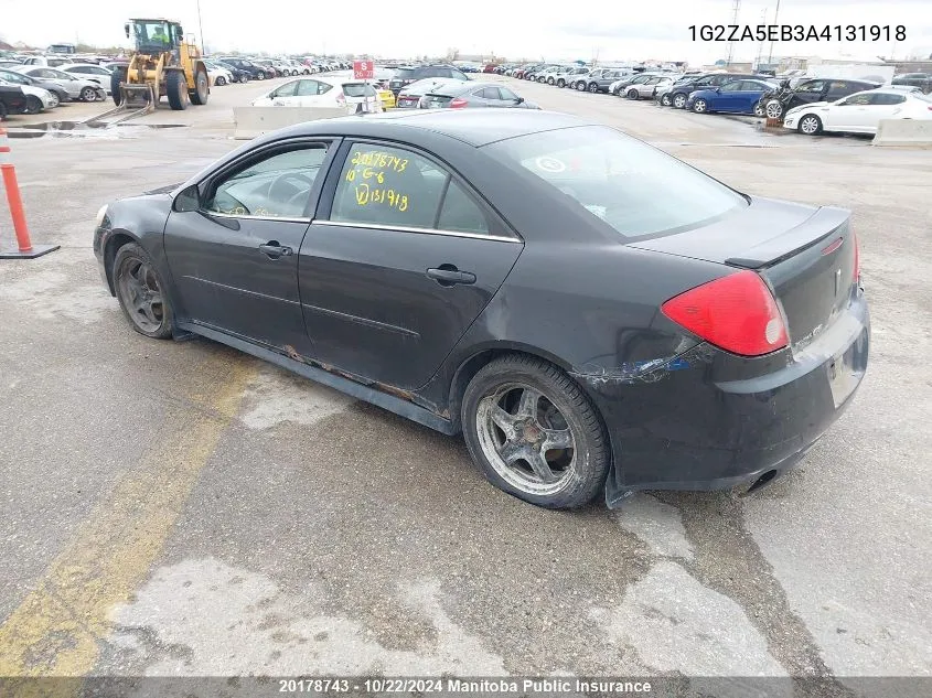 2010 Pontiac G6 VIN: 1G2ZA5EB3A4131918 Lot: 20178743