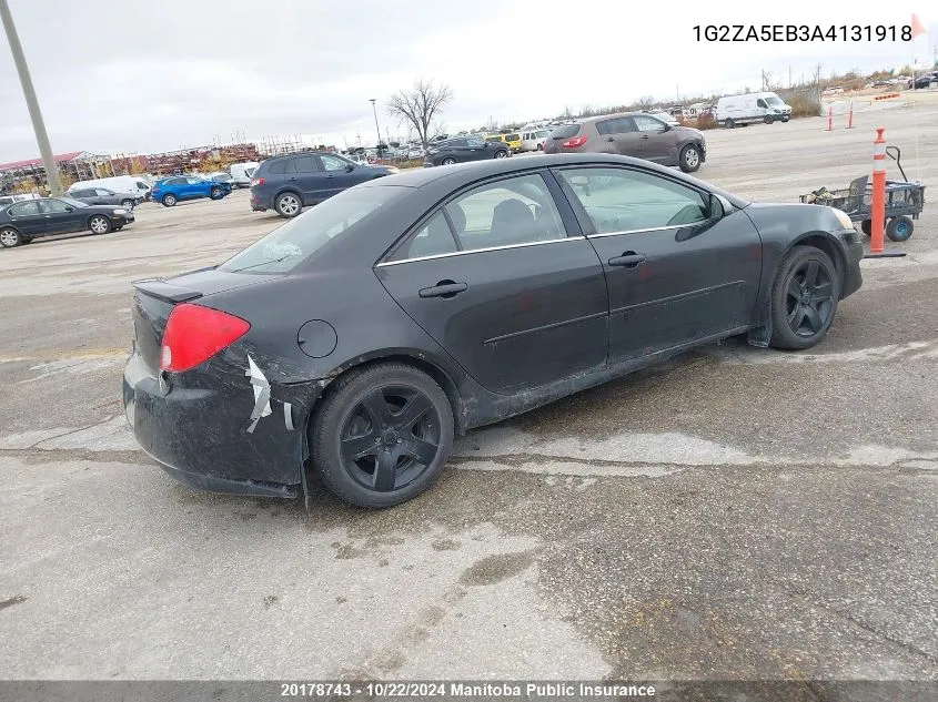 2010 Pontiac G6 VIN: 1G2ZA5EB3A4131918 Lot: 20178743