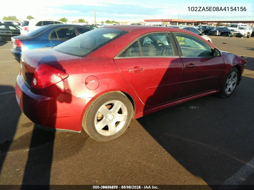 2010 Pontiac G6 VIN: 1G2ZA5E08A4154156 Lot: 39436479