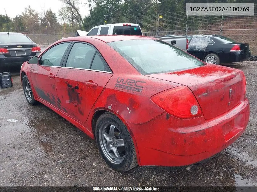 1G2ZA5E02A4100769 2010 Pontiac G6