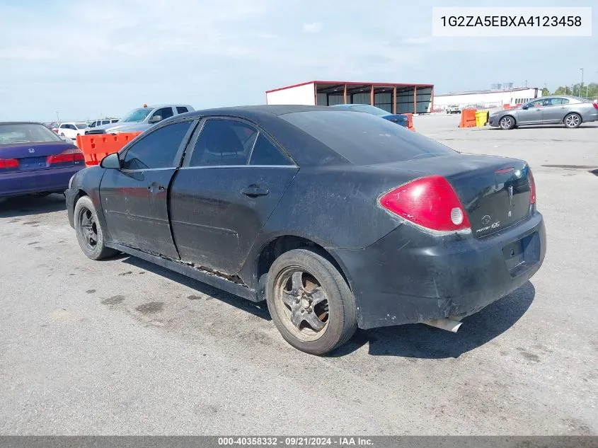 2010 Pontiac G6 VIN: 1G2ZA5EBXA4123458 Lot: 40358332