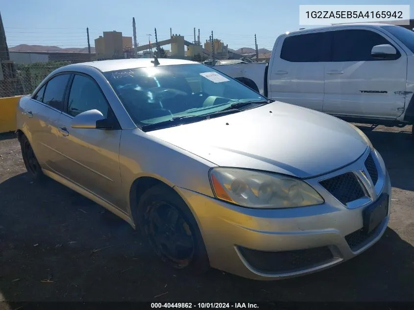 2010 Pontiac G6 VIN: 1G2ZA5EB5A4165942 Lot: 40449862